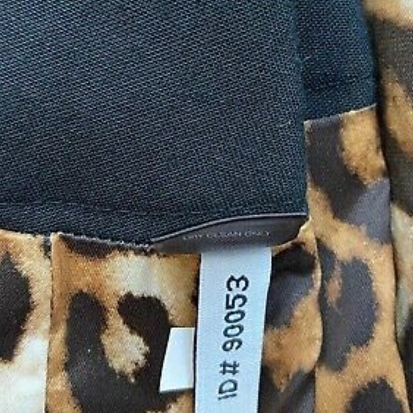 EXPRESS DESIGN STUDIO Leopard Print Lined Black Pencil Skirt Sz 8 - Picture 7 of 10